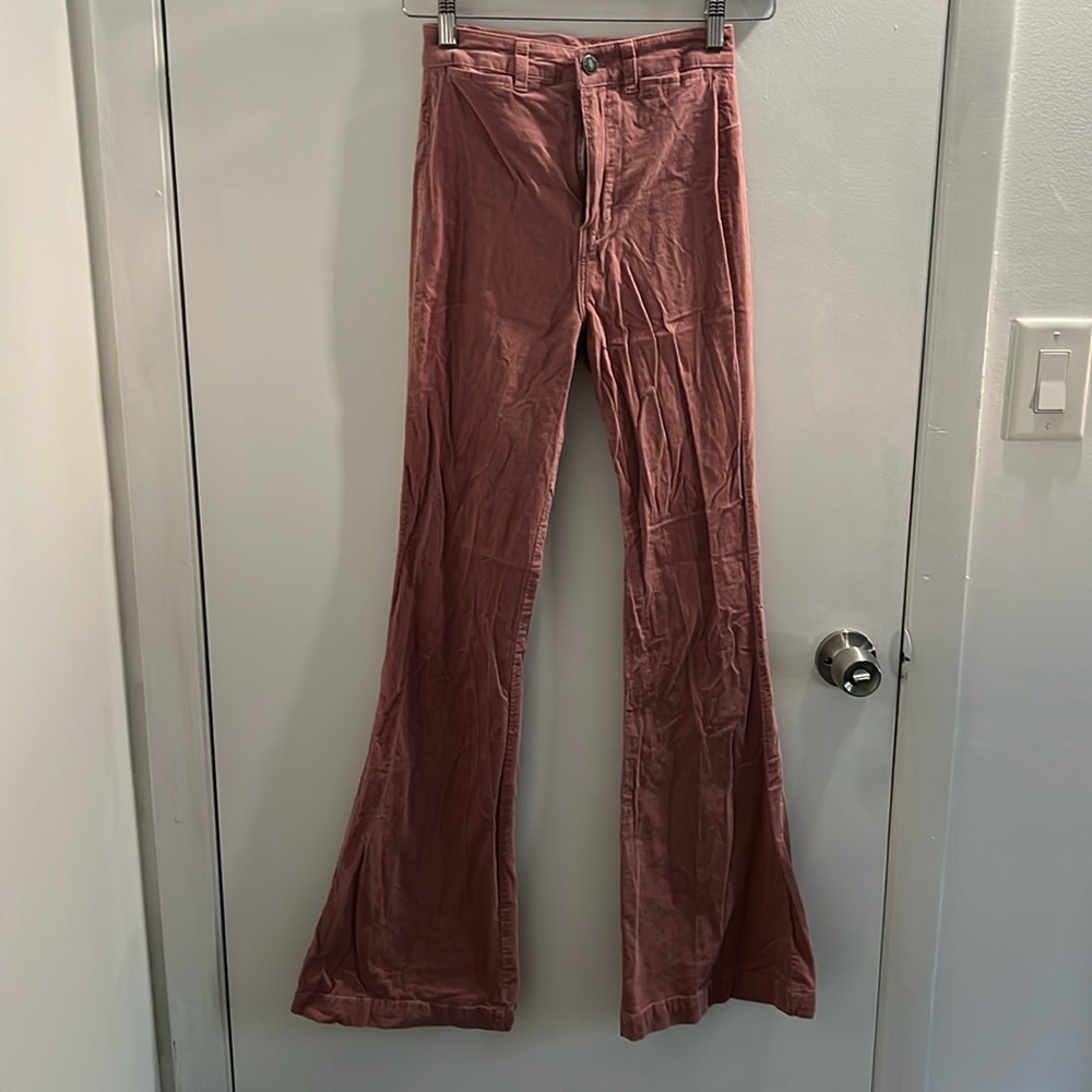 Pink Flare Strechy Jeans